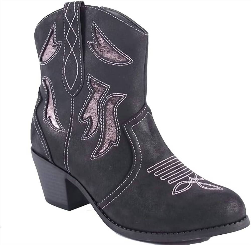 NEW JELLYPOP women's palma western cowboy boots in black